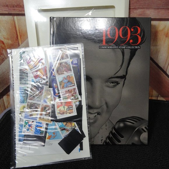 usps Other - 1993 Elvis cover Commemorative Stamp collection book and Sealed Stamps~dust cove